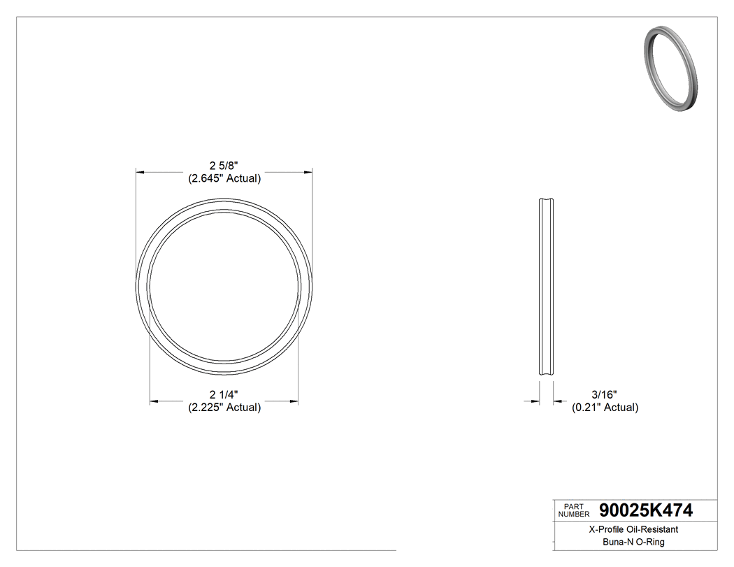 Technical drawing - 90025K474